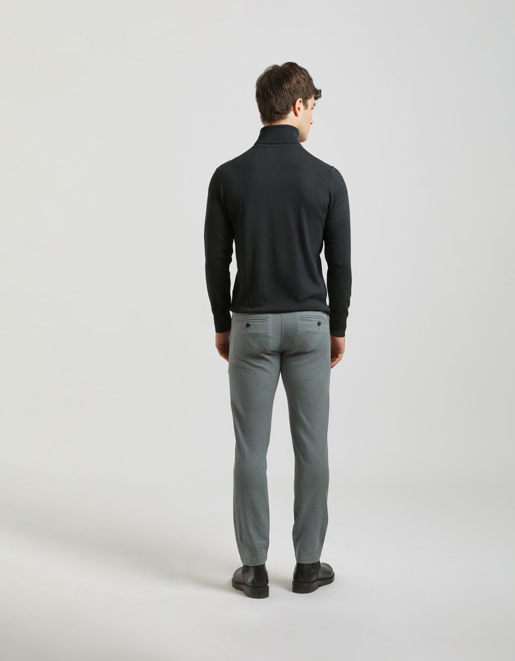 Pantaloni chino microfantasia