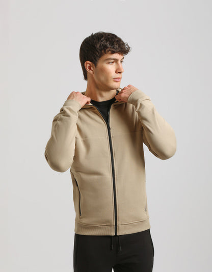Felpa zip con cappuccio