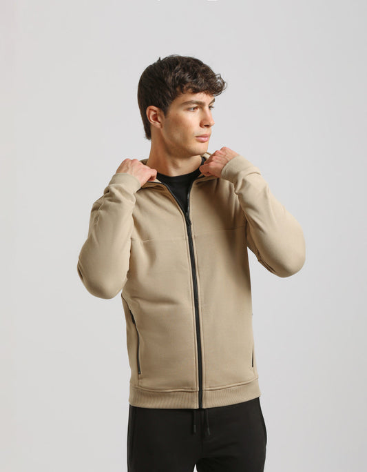 Felpa zip con cappuccio