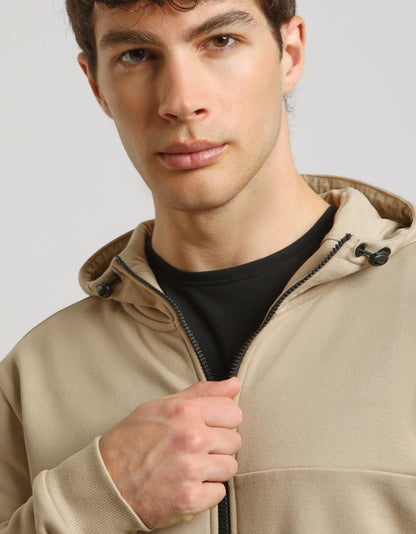 Felpa zip con cappuccio