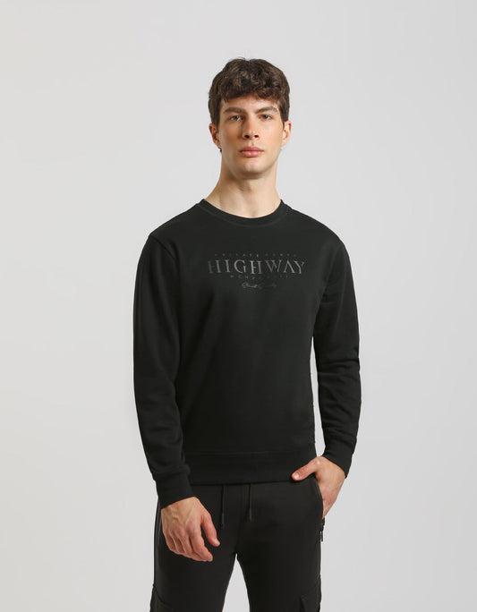 Felpa girocollo con stampa