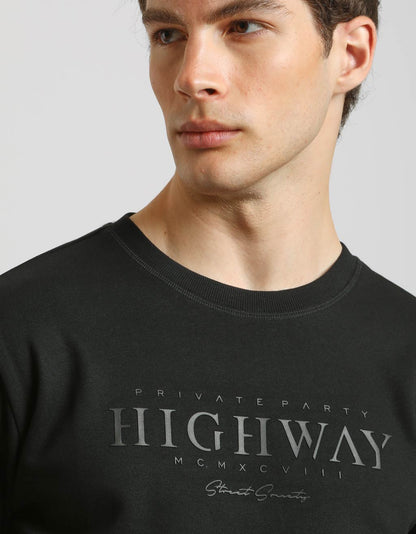 Felpa girocollo con stampa