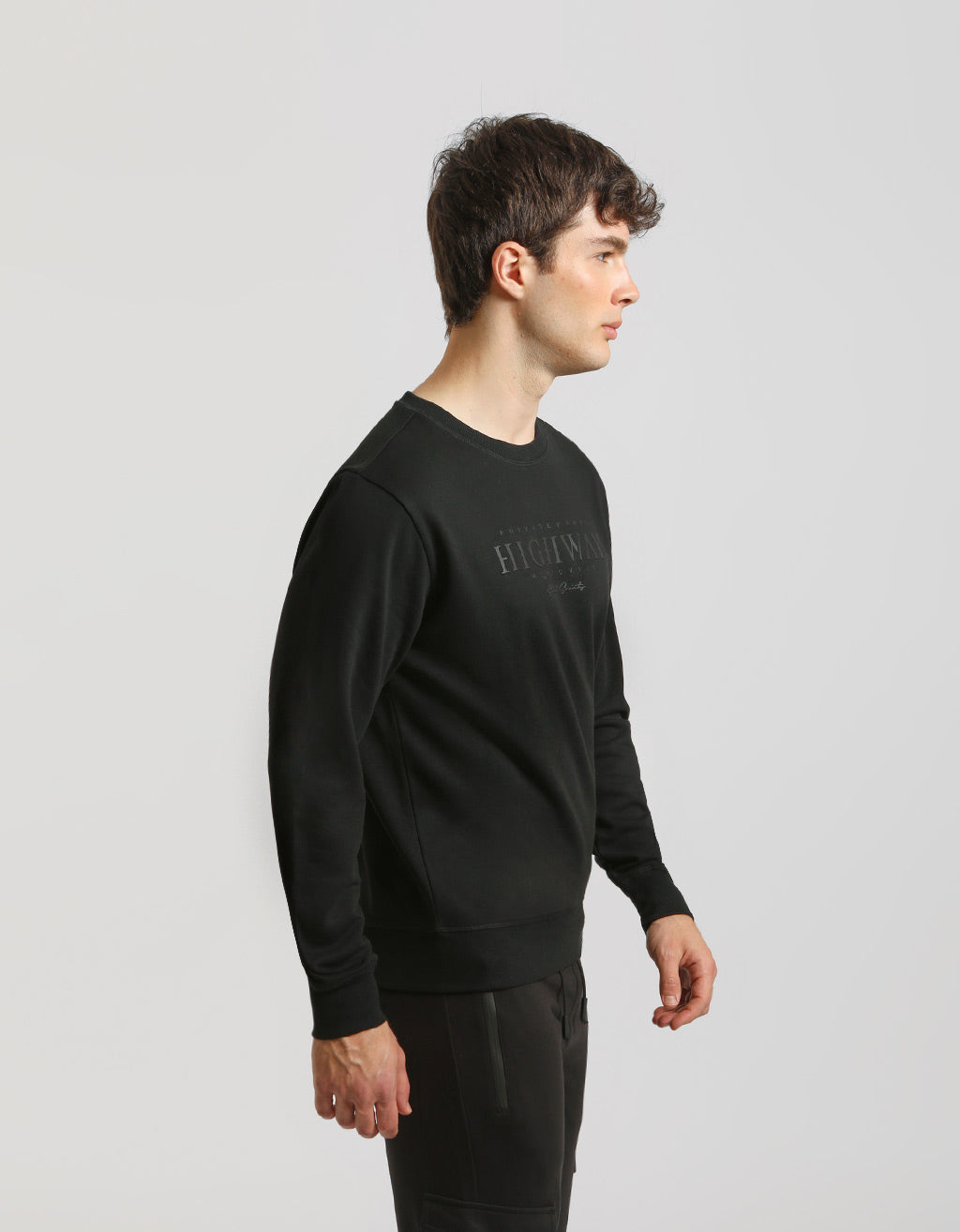 Felpa girocollo con stampa