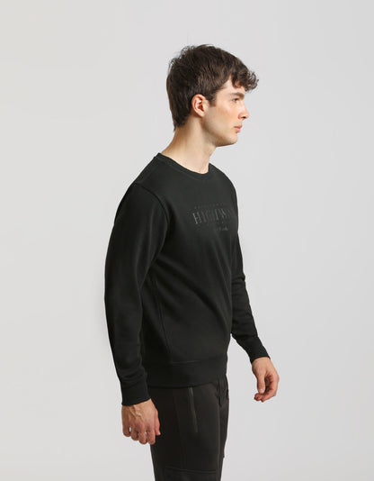 Felpa girocollo con stampa