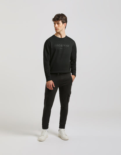 Felpa girocollo con stampa