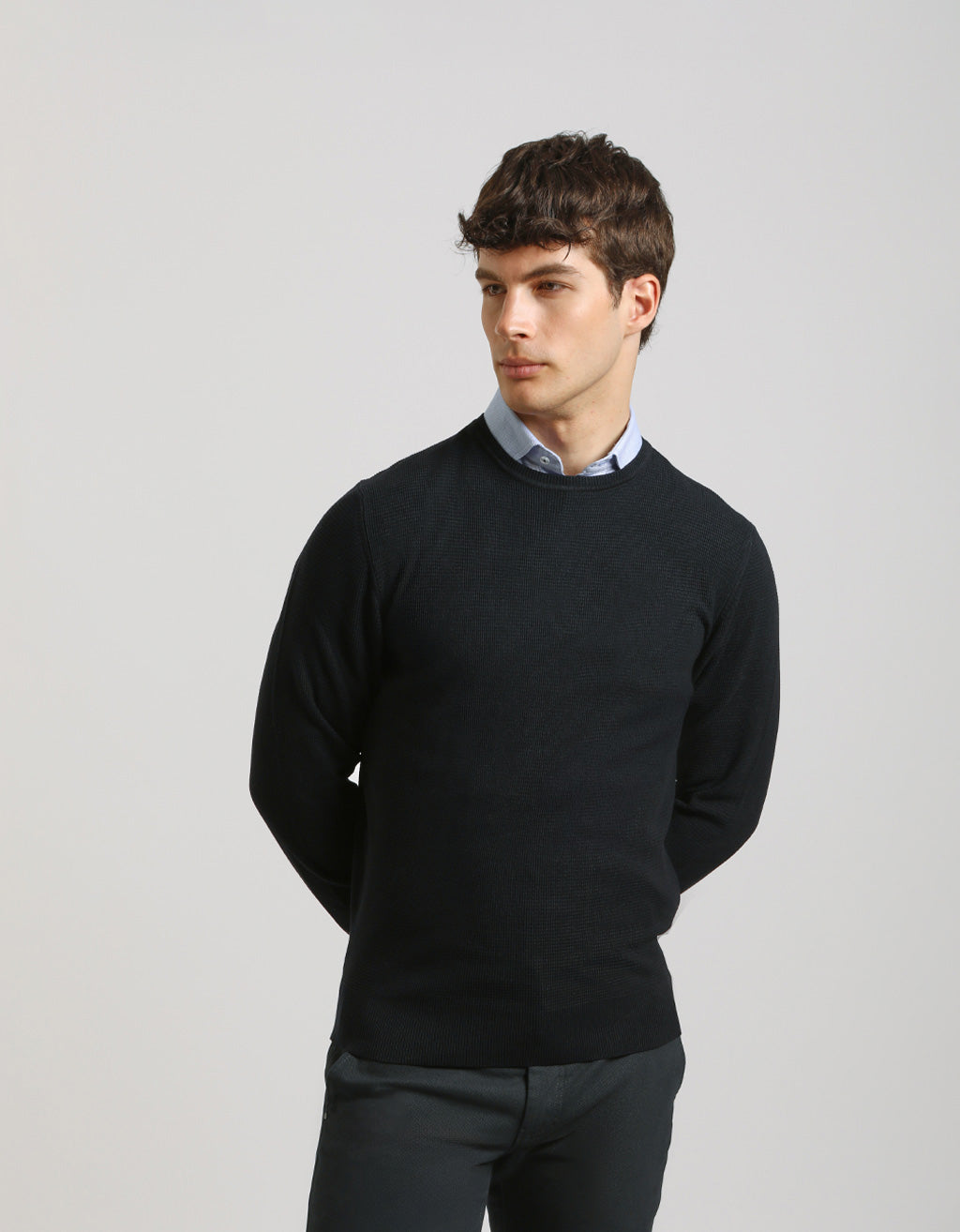 Maglia girocollo strutturata