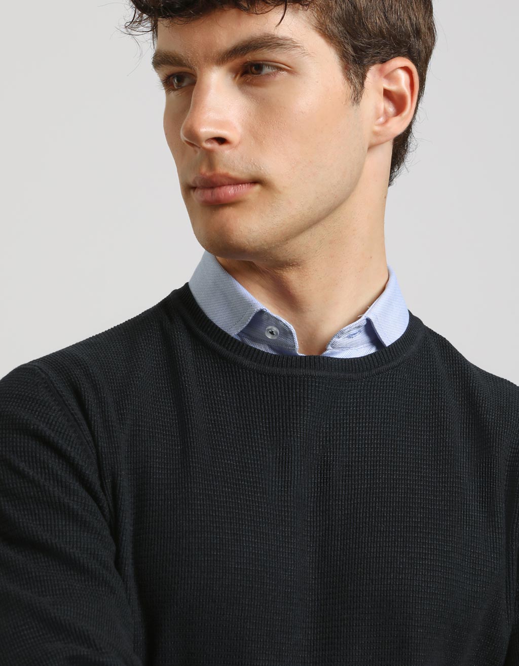 Maglia girocollo strutturata