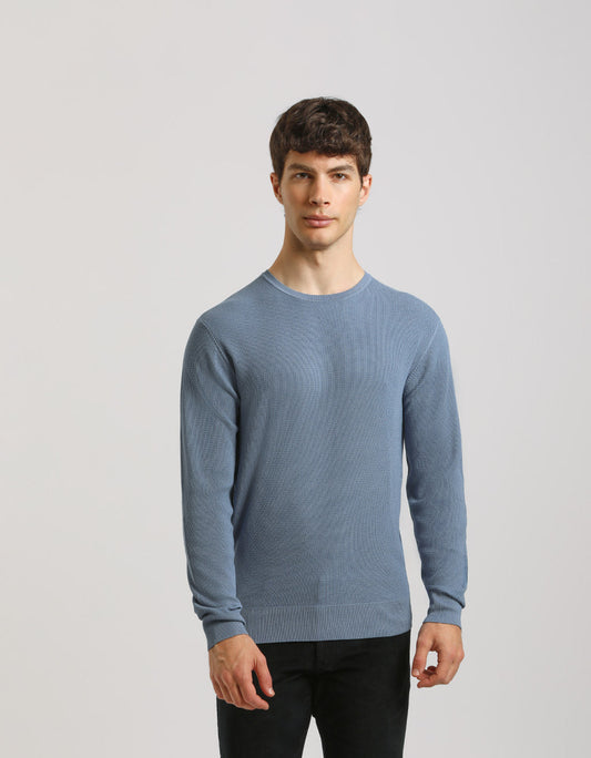 Maglia girocollo strutturata