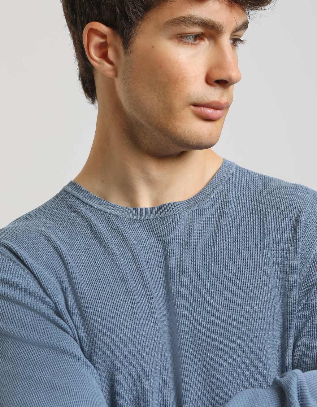 Maglia girocollo strutturata