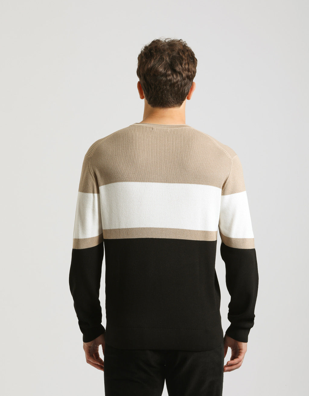 Maglia girocollo colorblock