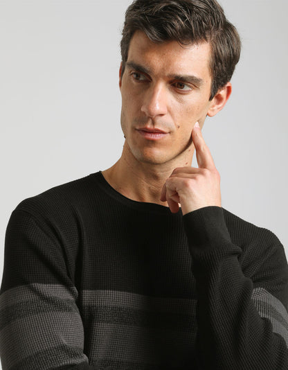 Maglia girocollo colorblock