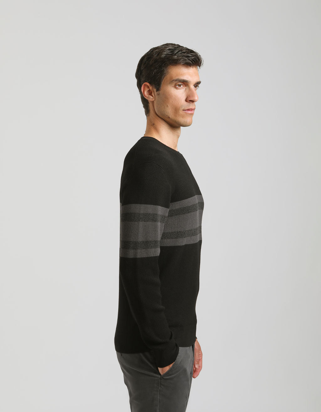 Maglia girocollo colorblock