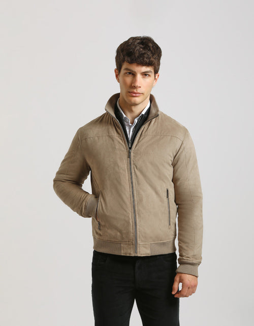 Bomber effetto camoscio