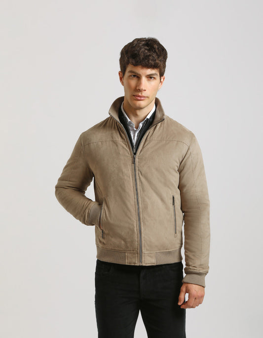 Bomber effetto camoscio