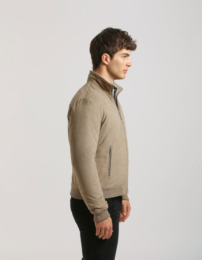 Bomber effetto camoscio