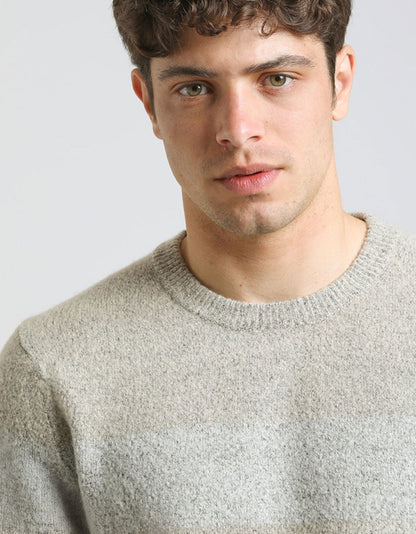 Maglia girocollo colorblock