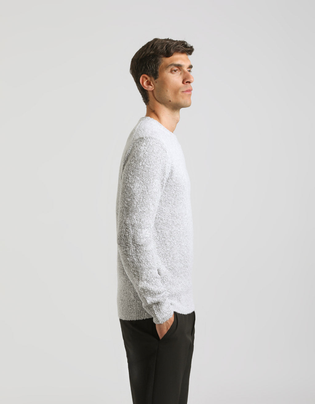 Pullover girocollo bouclè