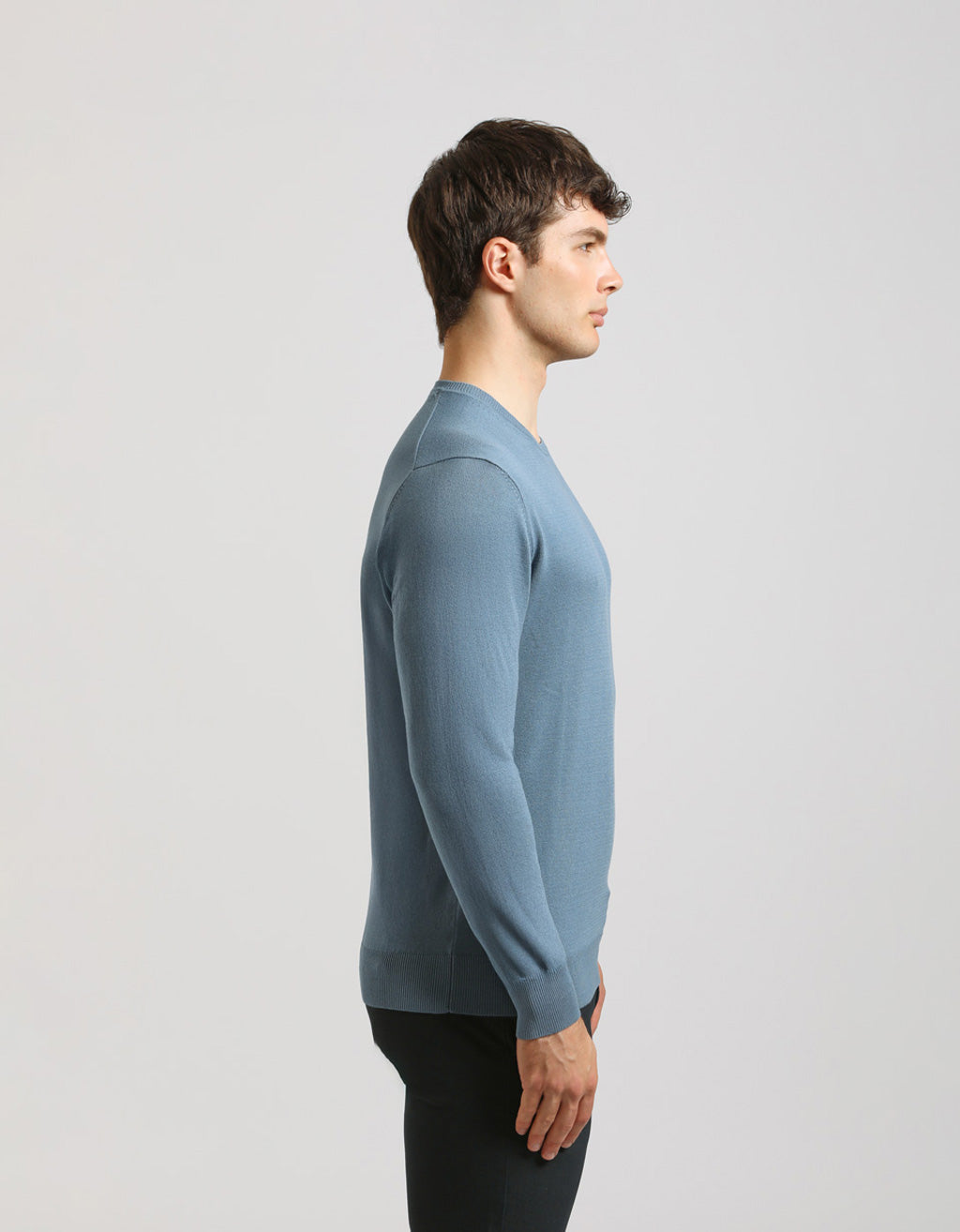 Maglia girocollo misto viscosa