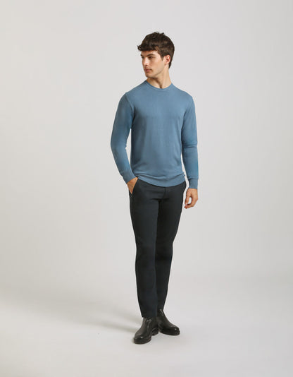 Maglia girocollo misto viscosa