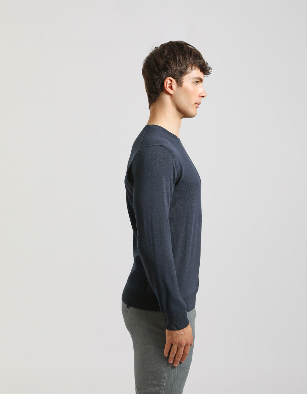 Maglia girocollo misto viscosa