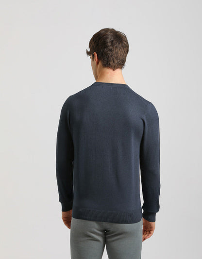 Maglia girocollo misto viscosa