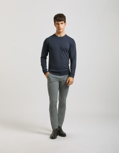 Maglia girocollo misto viscosa