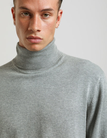 Maglia collo alto in misto viscosa