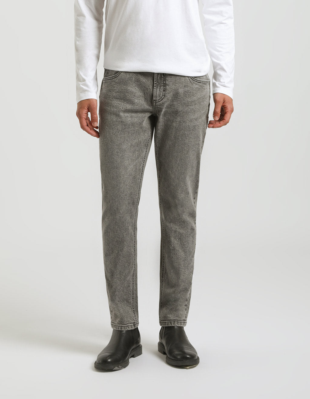 Jeans slim fit grigio