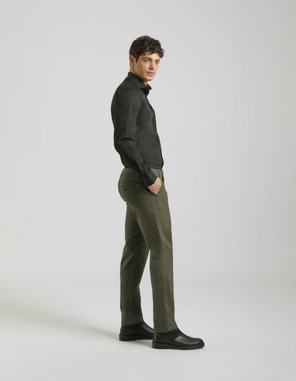 Pantaloni chino microfantasia