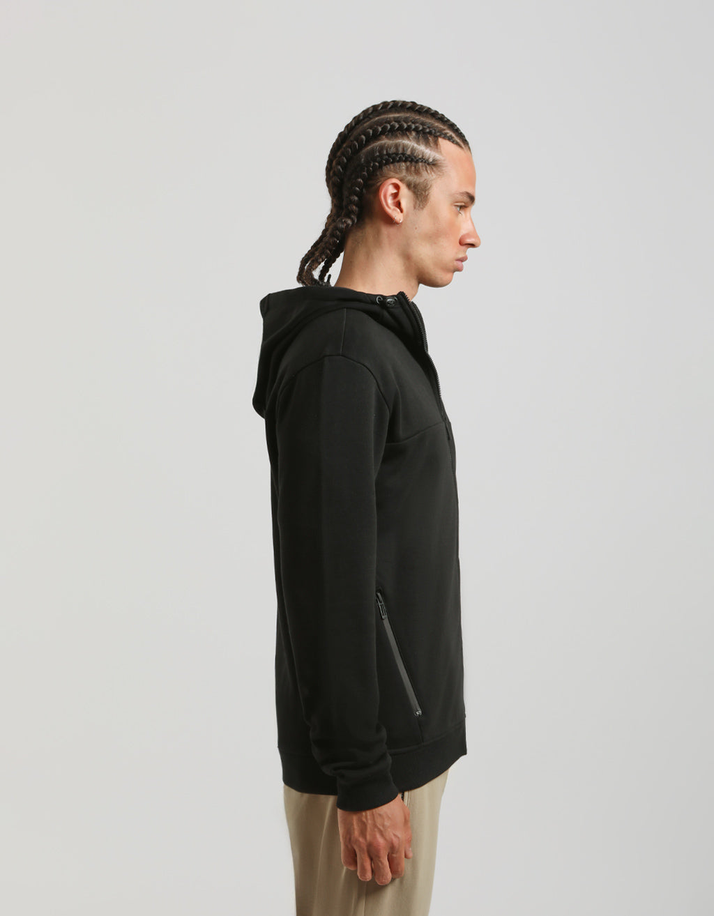 Felpa zip con cappuccio