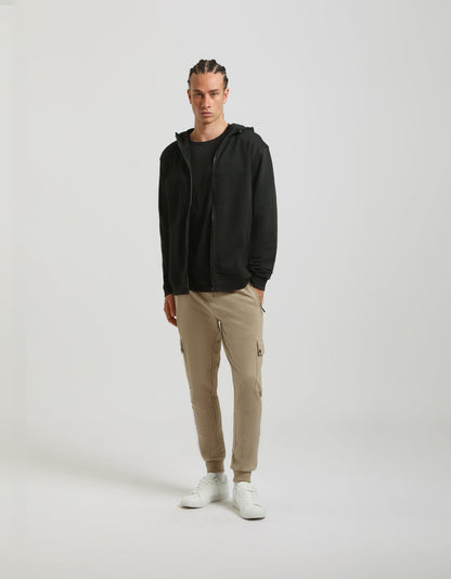 Felpa zip con cappuccio