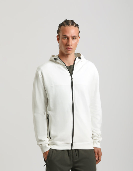 Felpa zip con cappuccio