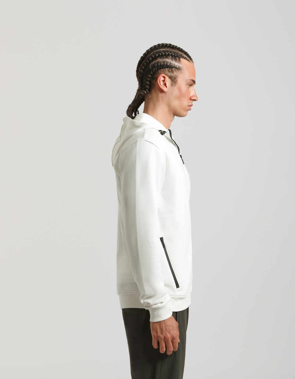 Felpa zip con cappuccio