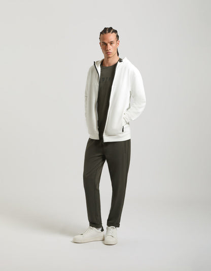 Felpa zip con cappuccio