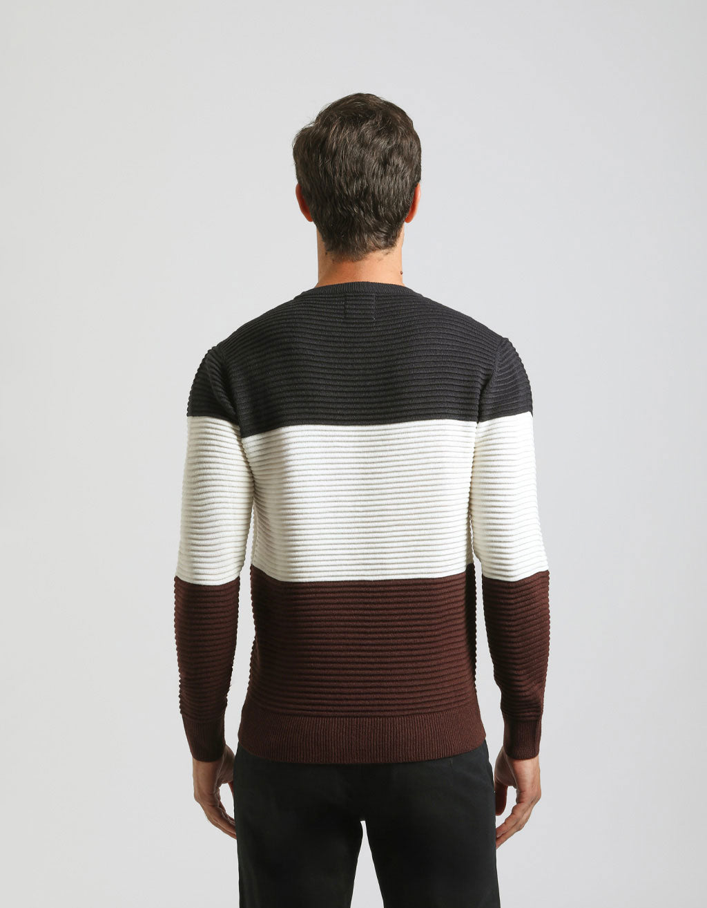 Maglia girocollo colorblock