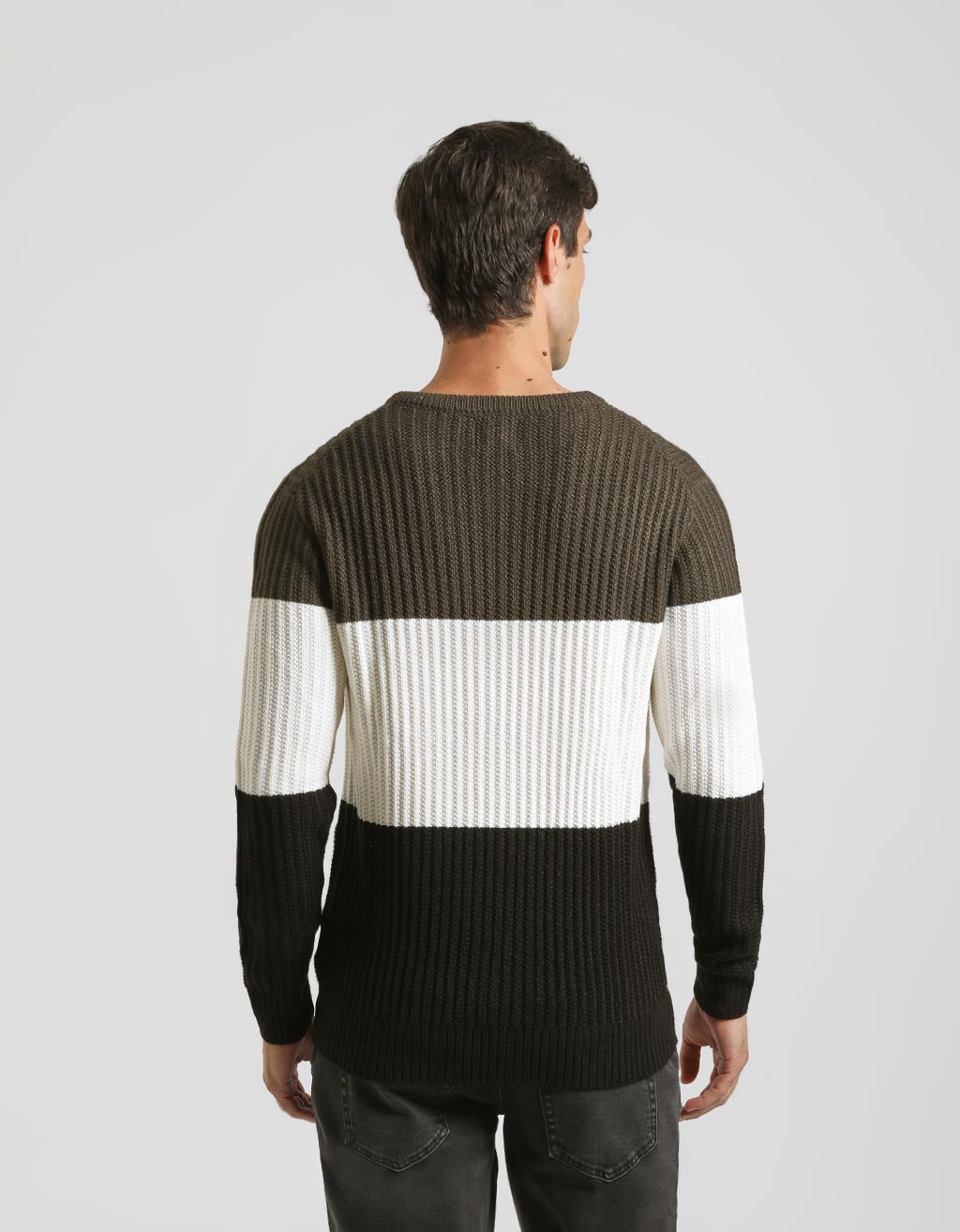 Maglia girocollo colorblock