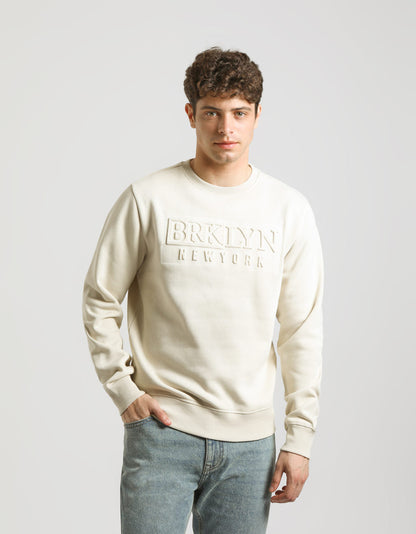 Felpa girocollo con stampa