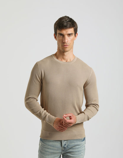 Maglia girocollo strutturata