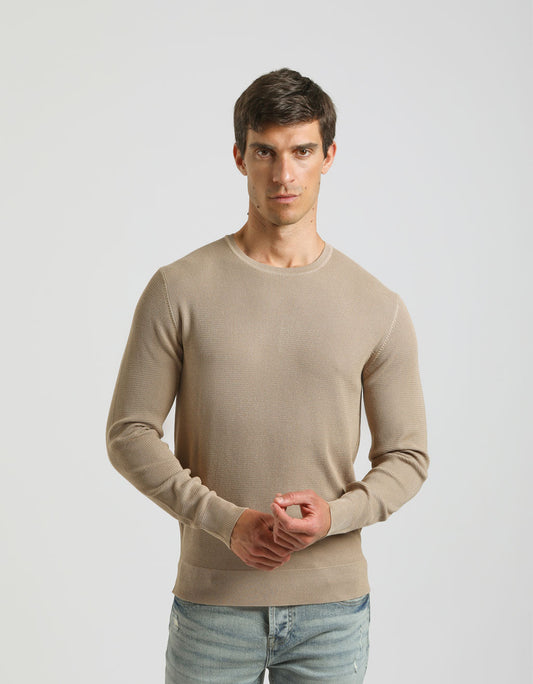 Maglia girocollo strutturata