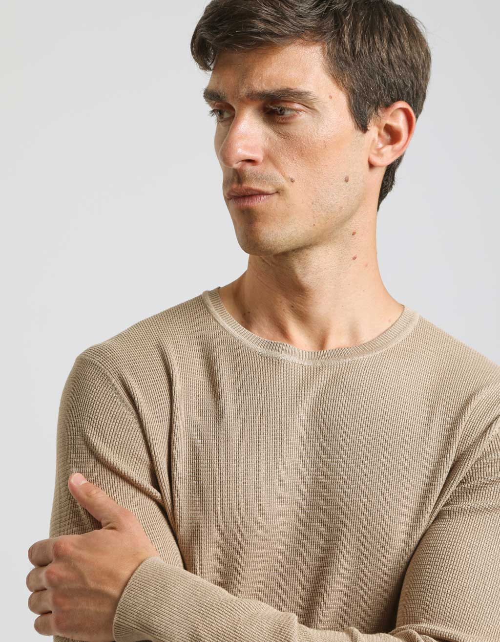 Maglia girocollo strutturata