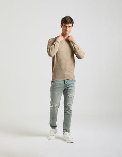 Maglia girocollo strutturata