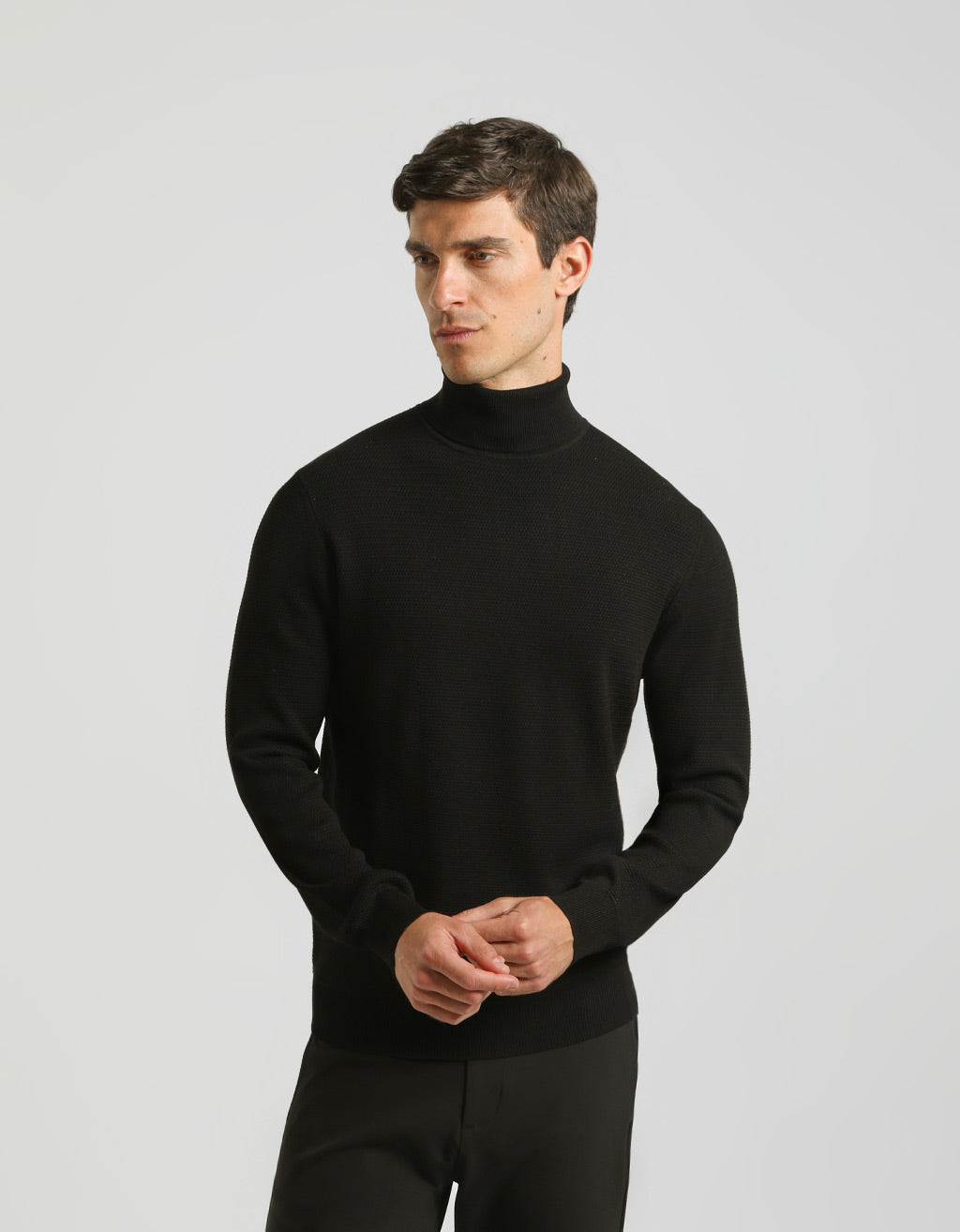 Maglia collo alto in viscosa