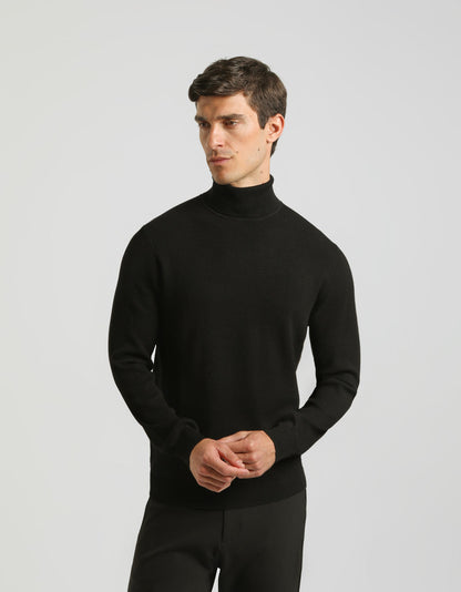 Maglia collo alto in viscosa