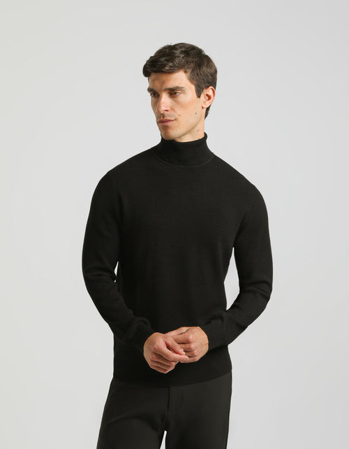 Maglia collo alto in viscosa