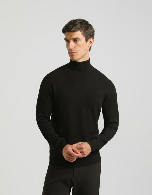 Maglia collo alto in viscosa