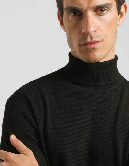 Maglia collo alto in viscosa