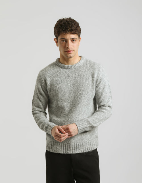 Maglia girocollo misto lana