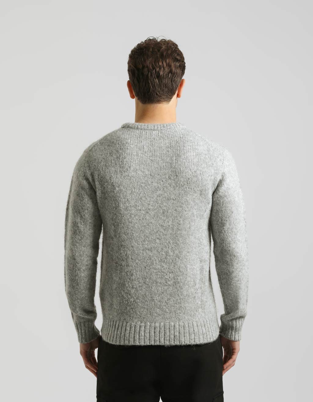 Maglia girocollo misto lana