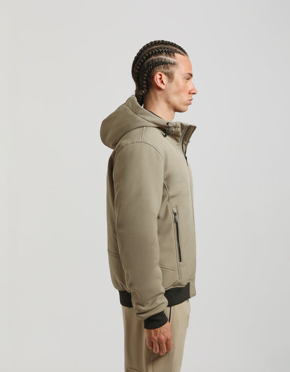 Bomber imbottito con cappuccio