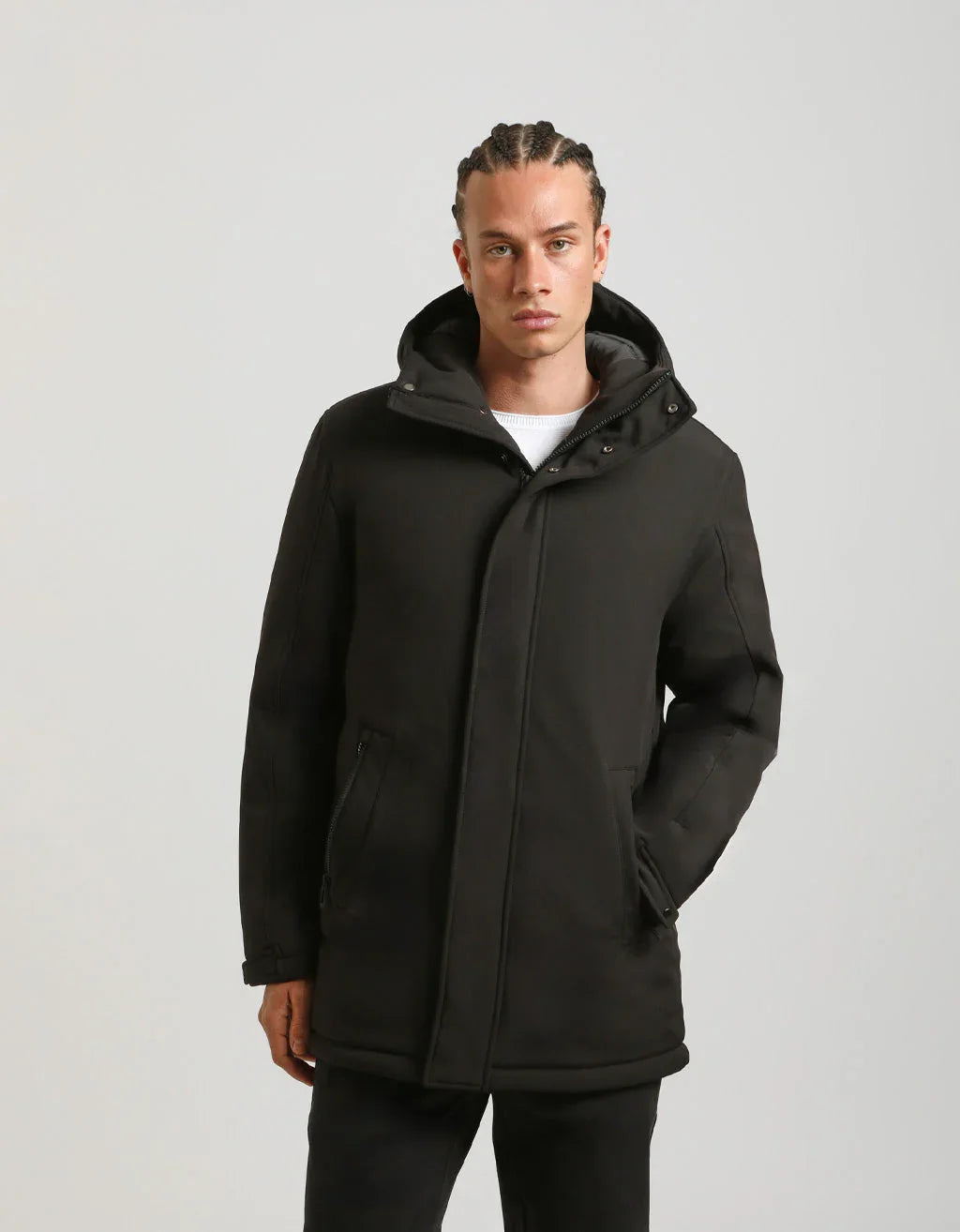 Giubbotto spolverino con cappuccio